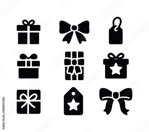 Magical Train Icon Set. Magical Christmas train route. Line outline icon set of Magical Christmas train route: