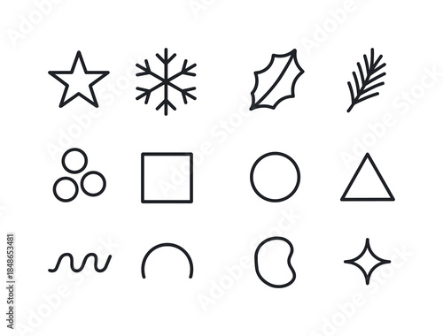 2026 Symbolic Icons. Symbolic 2026 numbers with decorative elements. Filled icon set of symbolic 2026 numbers