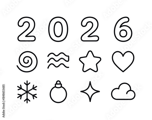 Seasonal Festival Icons. Seasonal festival activities. Filled icon set of seasonal festival activities: icy