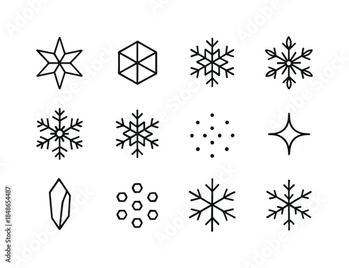Winter Vacation Icons. Winter vacation icons. Line outline icon set of Winter vacation icons: travel case,