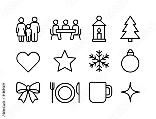 Homey Winter Icons. Homey winter comfort. Filled icon set of homey winter comfort: fleece blanket, pillow rest