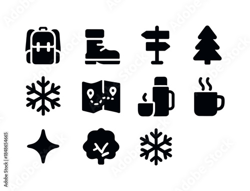 Holiday Gathering Icons. Holiday gathering traditions. Line outline icon set of Holiday gathering traditions: