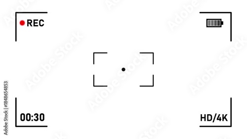 Wallpaper Mural Camera Viewfinder Interface With Recording Indicator Battery Level and Timecode image photo Torontodigital.ca