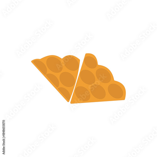 Egg waffle vector illustration on white background