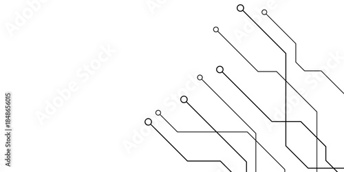 Abstract futuristic circuit board Illustration, Circuit board with various technology elements