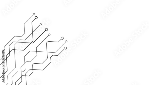 Abstract futuristic circuit board Illustration, Circuit board with various technology elements. Circuit board pattern for technology background. Vector illustration