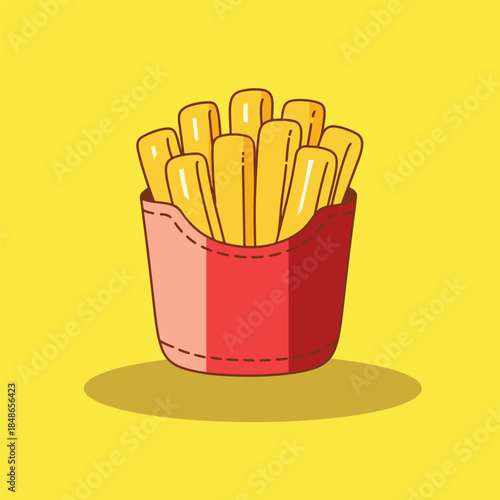 french fries with ketchup