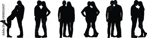 Ultra comprehensive vector silhouette collection, featuring couples, sports, workers, and architecture, with diverse poses and gestures representing human emotion, action