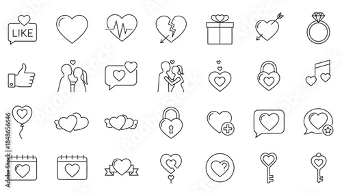 Heart Vector Graphics Collection Love Relationship Gift Heartbreak Social Media Symbols
