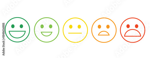 Customer Satisfaction , Emoji Rating Icons for User Experience