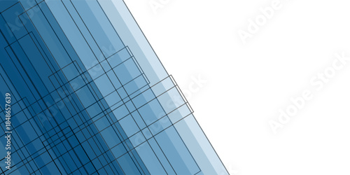 Blue abstract background with white color. Abstract blue background with square shapes. Modern Simple Blue Grey Abstract Background Presentation Design for Corporate Business and Institution.