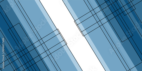 Blue abstract background with white color. Abstract blue background with square shapes. Modern Simple Blue Grey Abstract Background Presentation Design for Corporate Business and Institution.