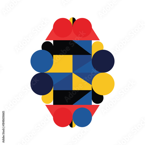 Vibrant geometric art Vector