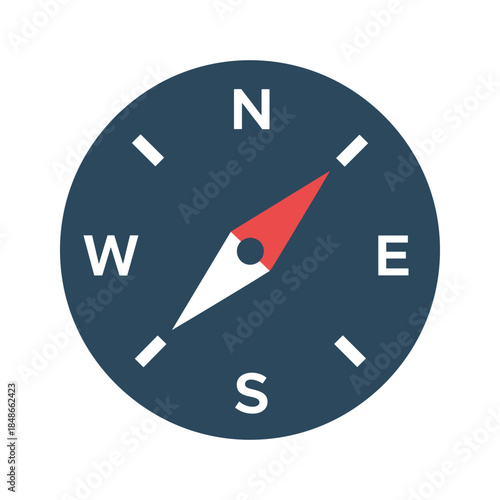 Free Download Compass displaying north direction Vector - GFXLoad
