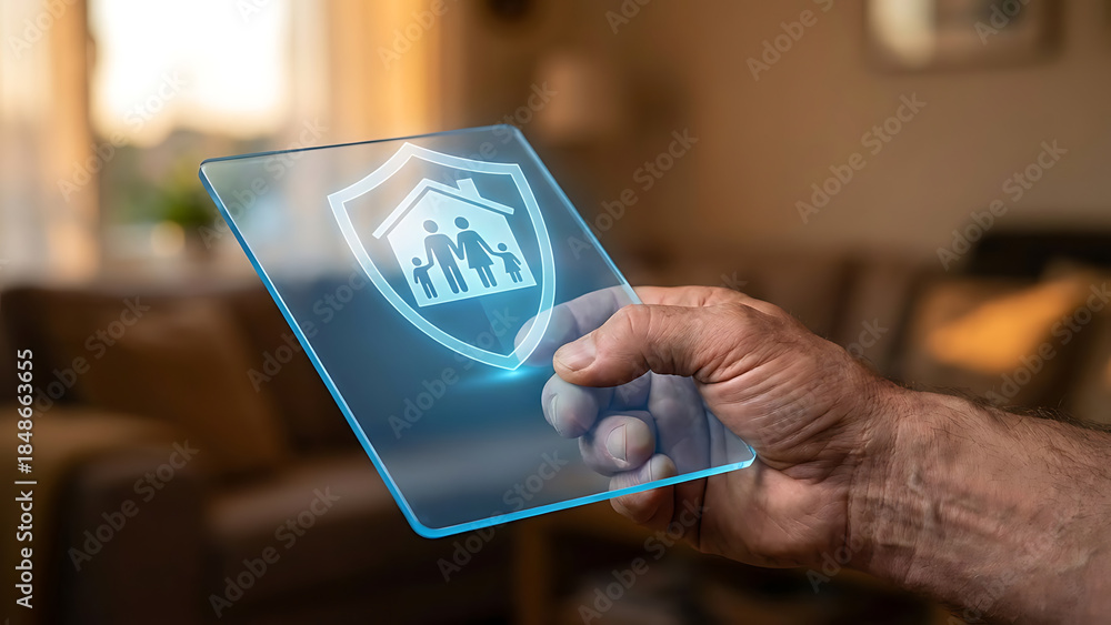 Fototapeta premium Innovative Home Protection: Future of Security Solutions