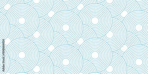 Abstract background vector seamless circle wave geometric illustration business futuristic. Ornament overlapping background. Colorful element line pattern.