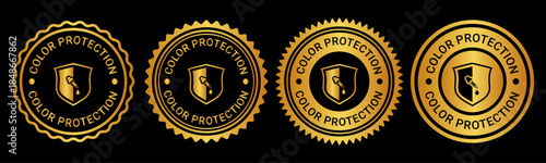 Color Protection Gold Badge Logos
