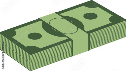 green gift box isolated on white