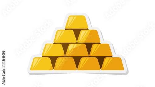 pyramid of gold bars