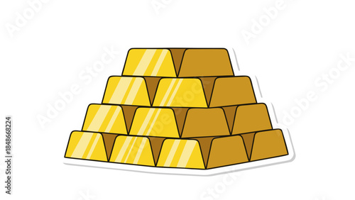 pyramid of gold bars