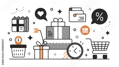 A variety of items presented side by side, illustrating their distinct designs and forms..eps