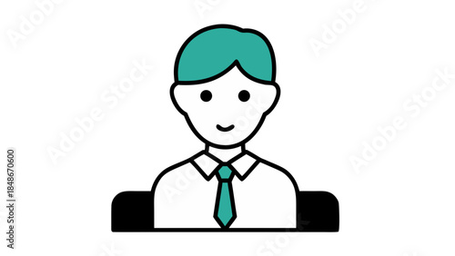 business man with green screen isolated