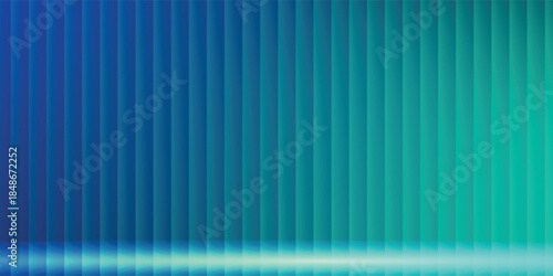 Blue-green gradient studio room, abstract background pattern, walls and floor reflect neon lights, dark tones and feel  speed of digital technology connected blue-green background. eps 10