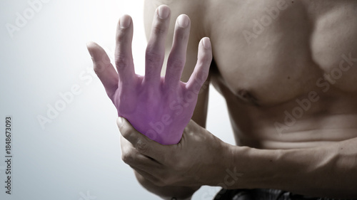 A man experienced numbness in his hands.