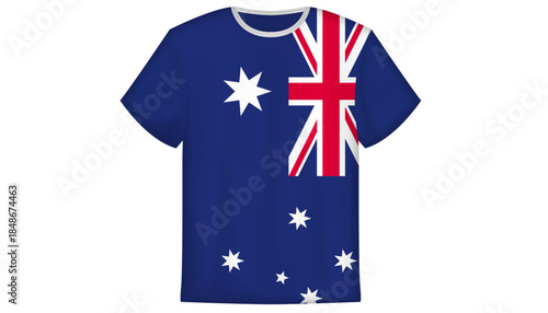 3d rendered illustration of a australian flag t-shirt