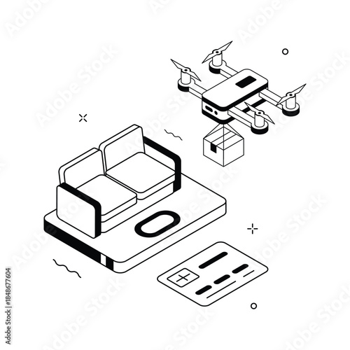 A well designed amazing isometric illustration of delivery services