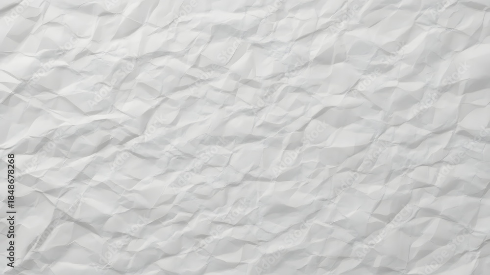 Obraz premium Crumpled White Paper Texture for Design Backgrounds.