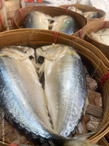 Wallpaper Mural Fresh thai mackerel in blamboo basket Torontodigital.ca