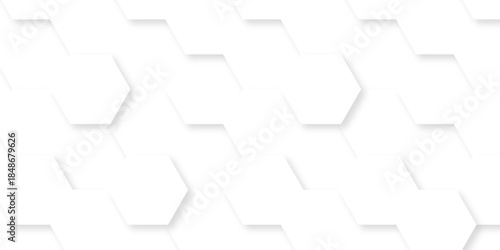 Abstract background with hexagons Abstract hexagon polygonal pattern background vector. seamless bright white abstract honeycomb background.