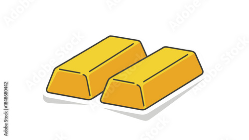gold bars isolated on white background