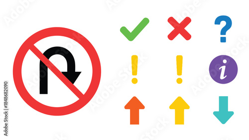 Road signs and symbols prohibition check error question and information