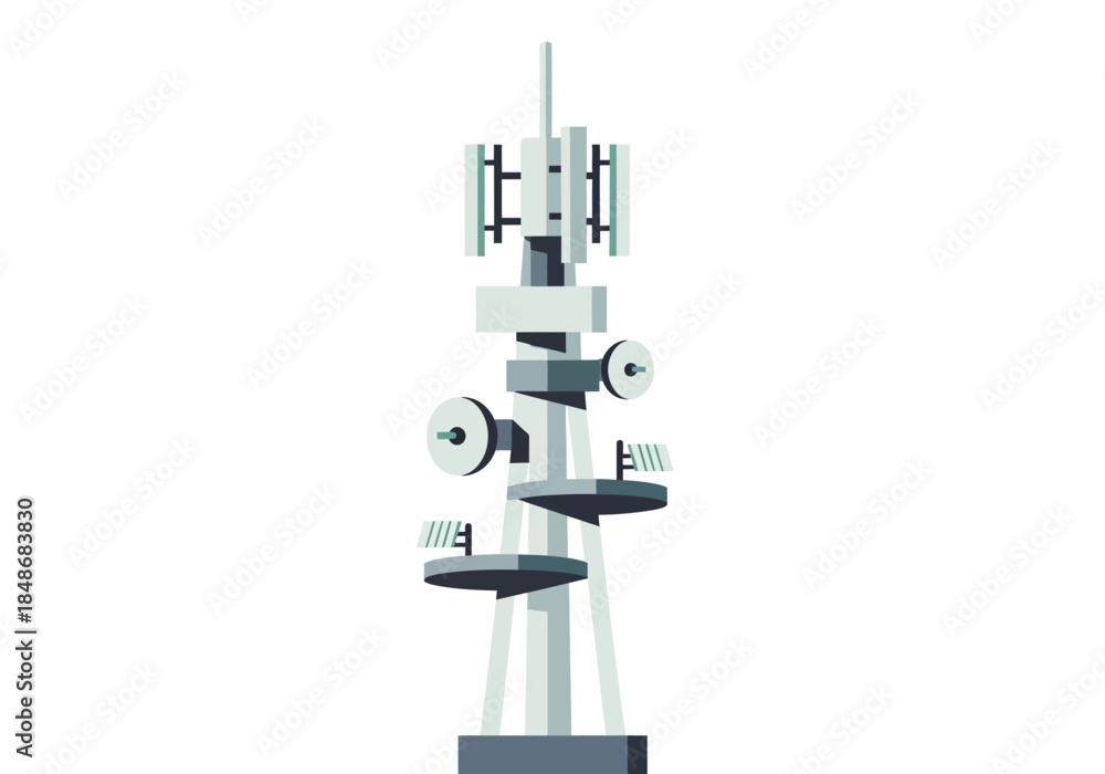 Fototapeta premium A close-up view of a microscope with multiple lenses and stages in a laboratory setting from a front viewpoint