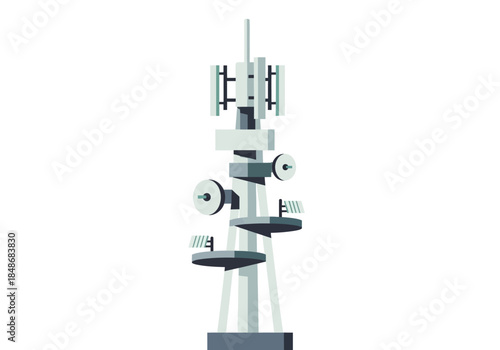 A close-up view of a microscope with multiple lenses and stages in a laboratory setting from a front viewpoint