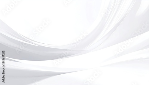 Abstract White Background with Smooth Lines and Subtle Gradients.