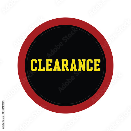 Clearance Sale Announcement Badge Vector for Promotions and Discounts with Eye-Catching Design