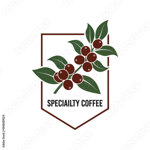 Elegant Specialty Coffee Berries Vector Design for Premium Branding and Marketing