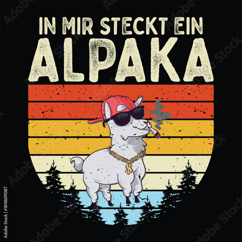 In Mir Steckt Ein Alpaka Cute Alpaca T-Shirt Design