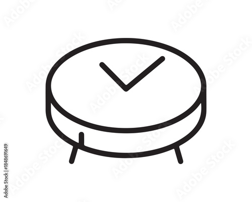 Time Management Alarm Clock Minimalist Outline Icon
