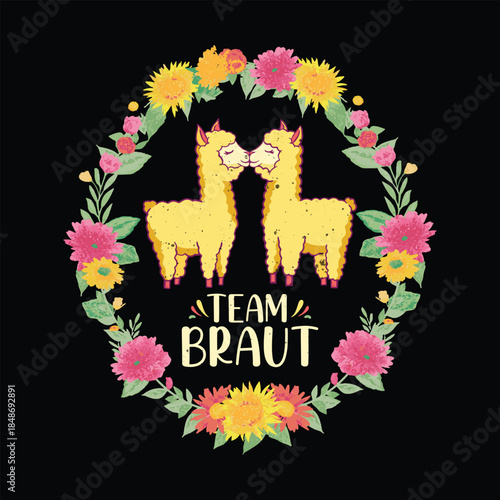 Team Braut Funny Cute T-Shirt Design