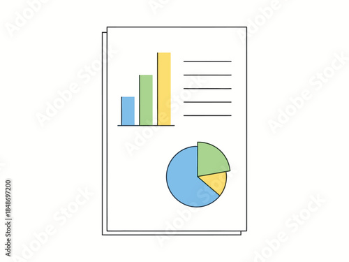 Report with charts and graphs a visual data presentation overview