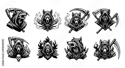 Collection of Grim Reaper Emblem Designs.