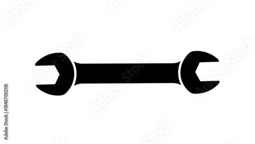 Minimalist Icon Illustration of a Wrench Combining Simplicity and Functionality
