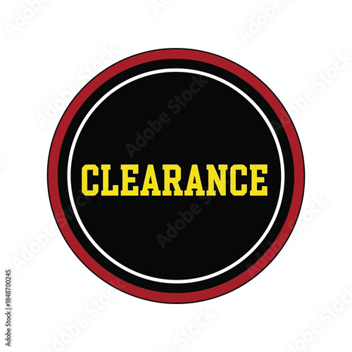 Bold Clearance Sale Badge Vector for Eye-Catching Promotions and Marketing Campaigns