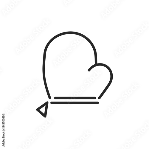 シンプルなミトンのアイコン