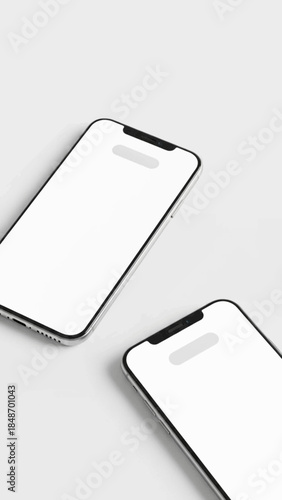 Two smartphones displayed side by side