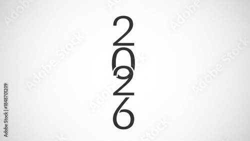 Large black numbers two nine two six stacked vertically on white background